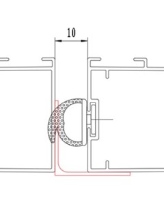 Edge seailing material f/panel of 50 fan,w/alu.Profile & fix